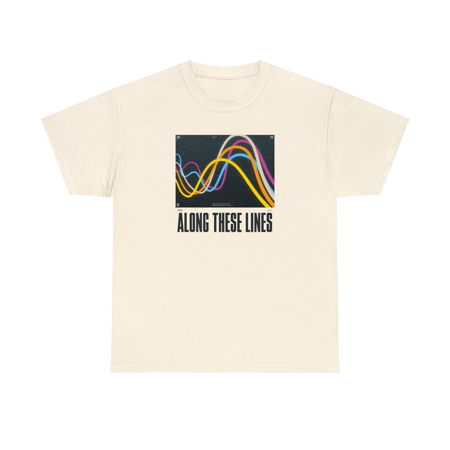 T-Shirt - Along These Lines - Natural/Cream